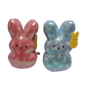 Dan Dee Peeps Lot of 2  Iridescent Easter Stuffed Plush Animal Toy Dolls 10" NEW